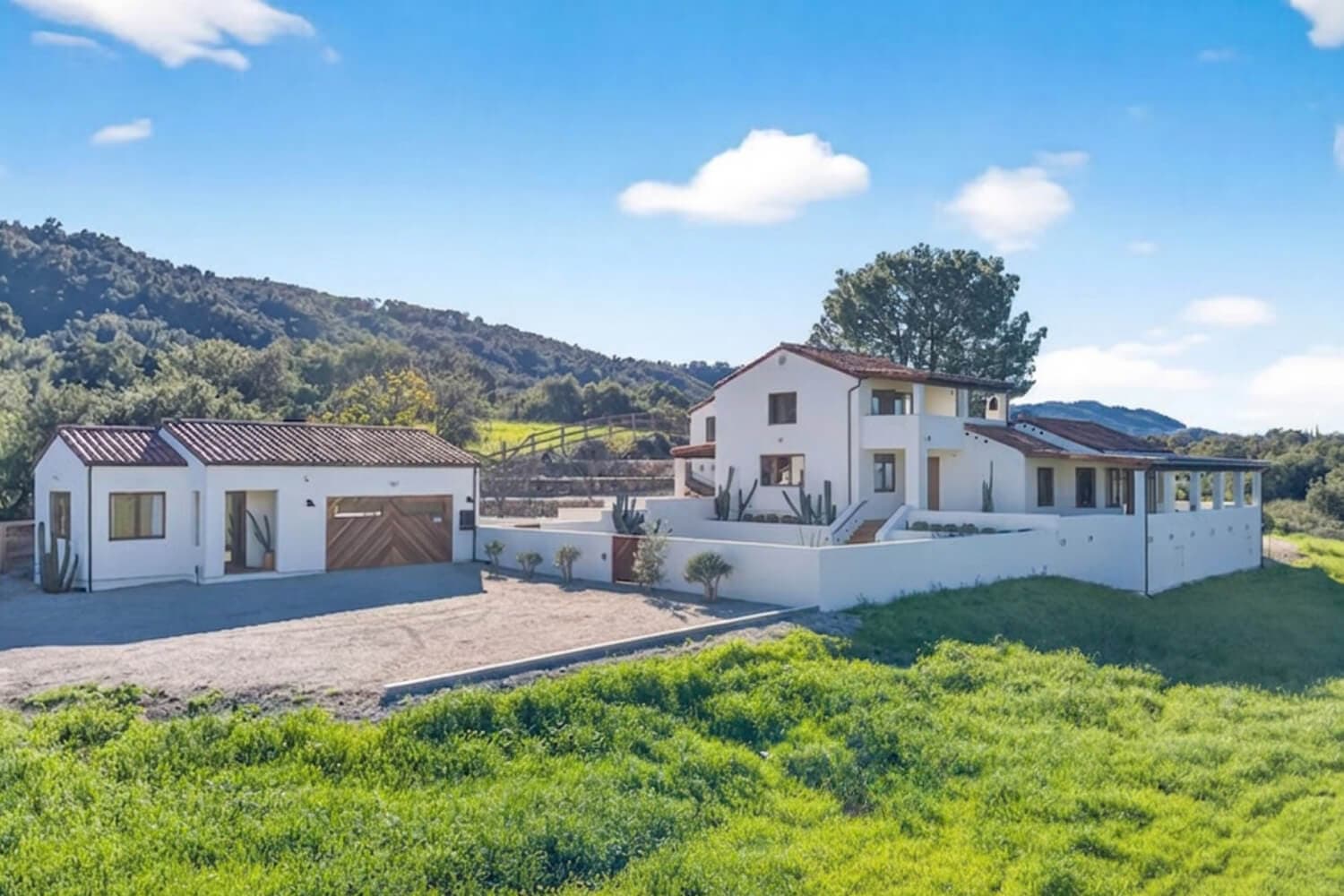 Aerial view of Casa Pajul and the surrounding ten acres